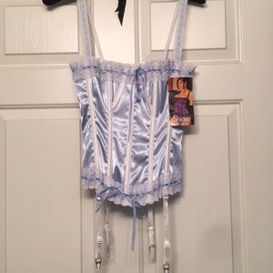 Baby blue satin bustier